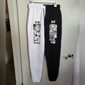 Gamer Supps Waifu Cups Sweatpants Joggers "HEAVEN AND HELL" - MEDIUM